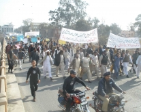 دہشت گردی، بے روز گاری اور غربت کے خلاف احتجاج۔فیصل آباد 01-02-2011