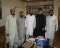 Sufi Masood Ahmad Siddiqui Lasani Sarkar meeting with Dr.Tahir-ul-Qadri at Minhaj-ul-Quran